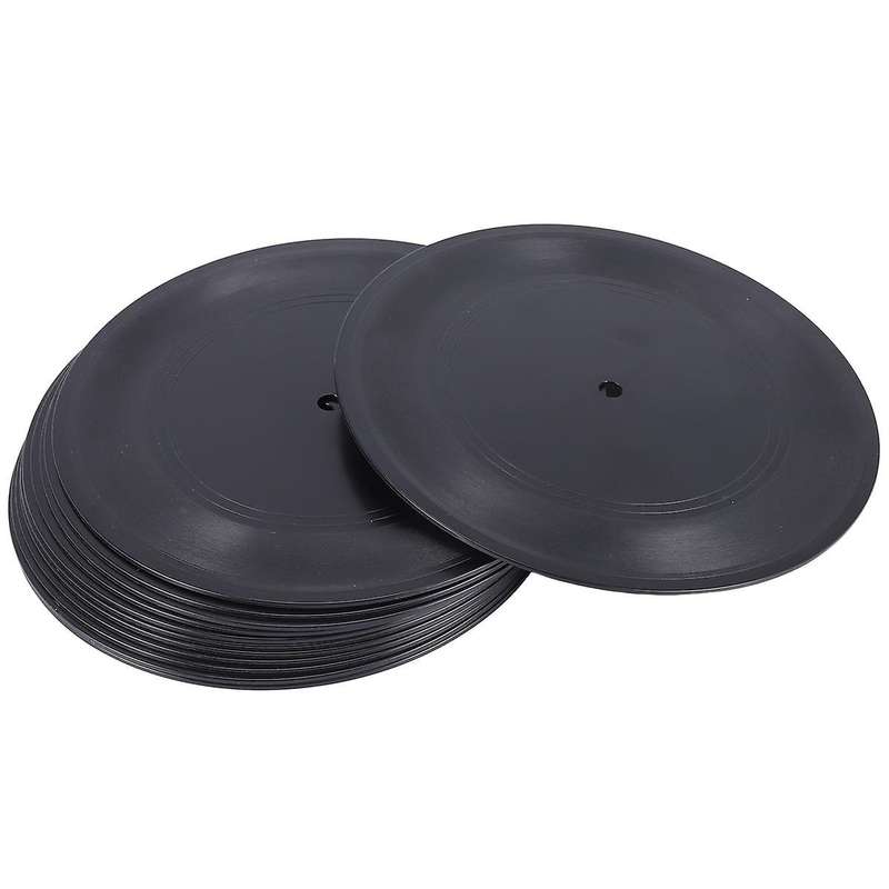 Blank 7 Inch Cd for Cd Wall Decor Decor Black Records Decor (12 Pieces)