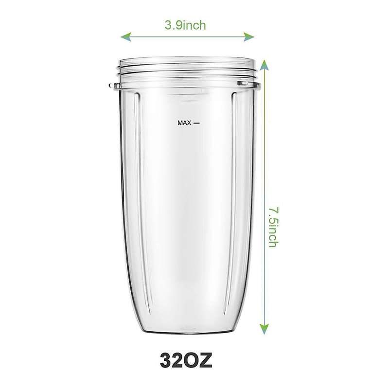 Blender Replacement Cups for Blender, 32Oz Cups Compatible for 600W/900W Blenders (2-Pack)