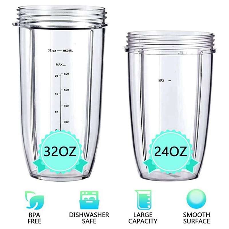 Blender Replacement Parts for Blenders 600W/900W/PRO 32Oz Huge Cups & 24Oz Huge Cups