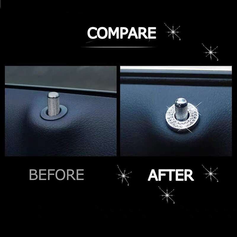 Bling Car Inner Door Lock Pull Cover for - C E Class GLC 2015-2019 Accessories Crystal Car Rod Bolt