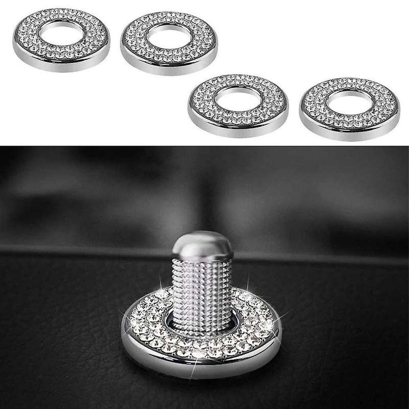 Bling Car Inner Door Lock Pull Cover for - C E Class GLC 2015-2019 Accessories Crystal Car Rod Bolt
