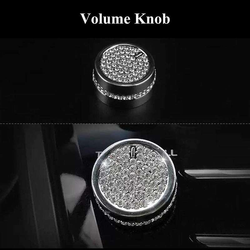 Bling AC Control Multimedia Screen Volume Knob Button Shiny Stickers for 18-20 Accessories