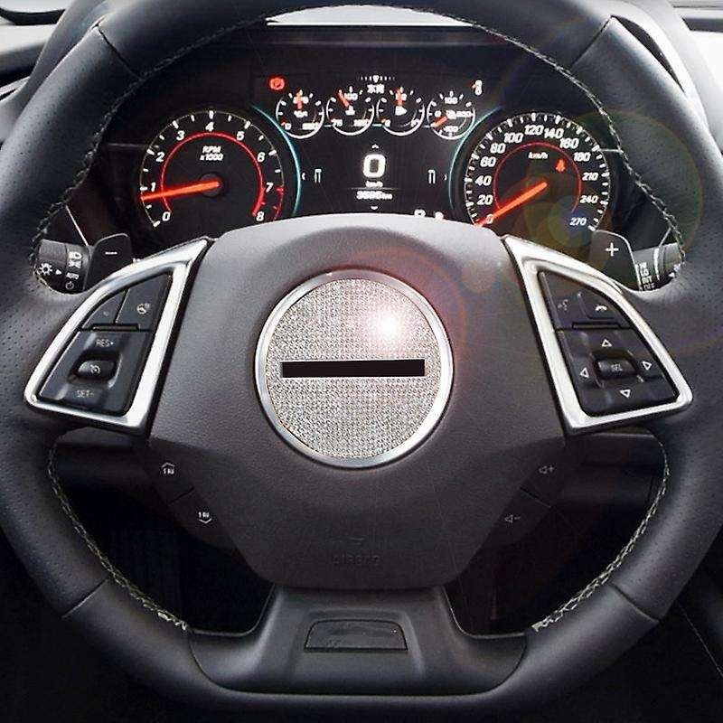 Bling Steering Wheel Logo Special Interior Cover Trim Decoration Sticker for 2017 2018 2019 2020 202