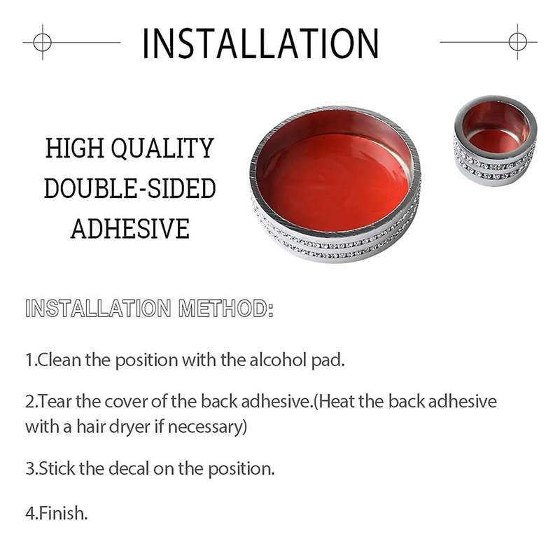 Bling Multimedia Volume Knobs Caps Center Console Button Cover Trim Parts Stickers for -30 2019-2021