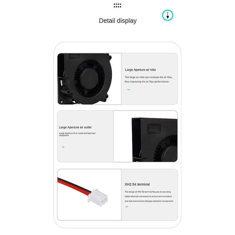 Blower Fan 12W 24V Computer Radial Turbo Fan Cooling Fan 12032 High RPM High Air Volume Auxiliary Co