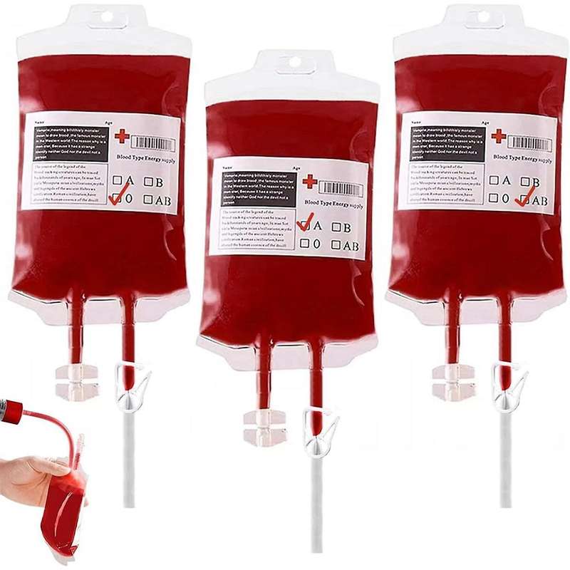Blood Bags for Drinks,15pc Iv Blood Bags for Halloween Party Decorations Supplies,blood Bags