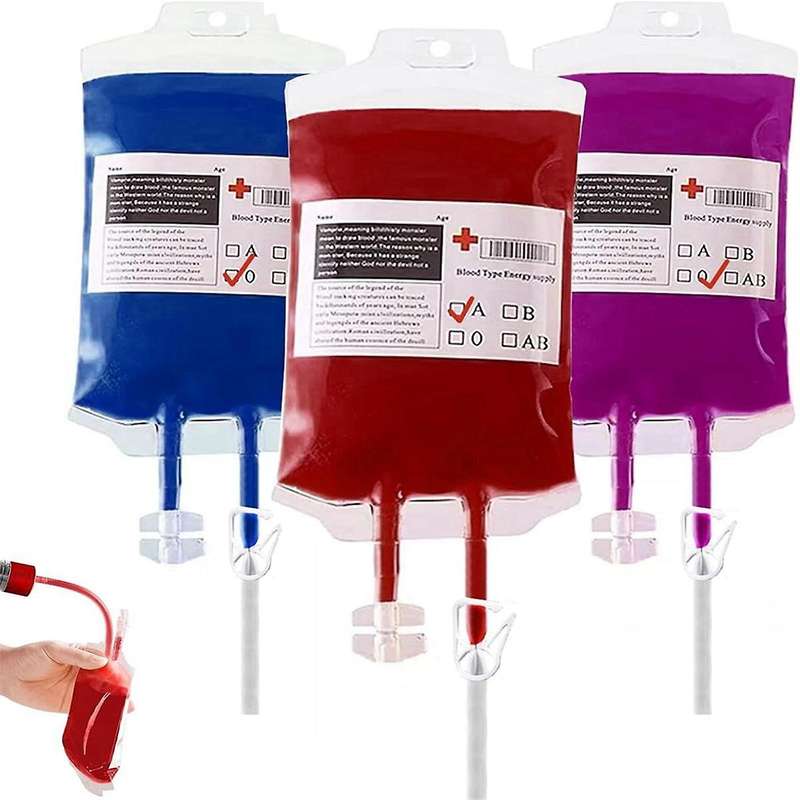 Blood Bags for Drinks,15pc Iv Blood Bags for Halloween Party Decorations Supplies,blood Bags