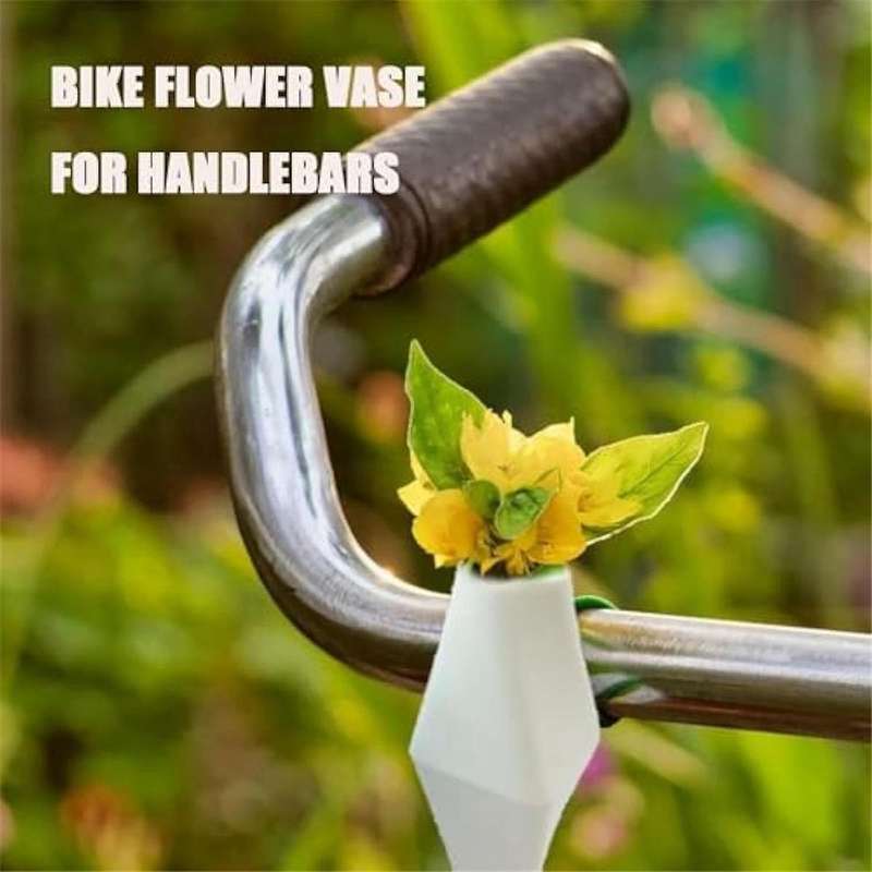 Blue Bicycle Vase, Removable Bicycle Decoration Accessory, Unique Bicycle Decoration, Gift for Cycli