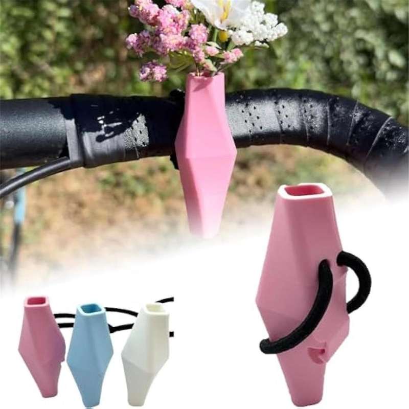 Blue Bicycle Vase, Removable Bicycle Decoration Accessory, Unique Bicycle Decoration, Gift for Cycli