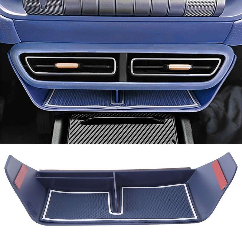 Blue Car Below Center Control Storage Box Air Conditioning Vent Organizer for Dolphin Mini/for Seagu
