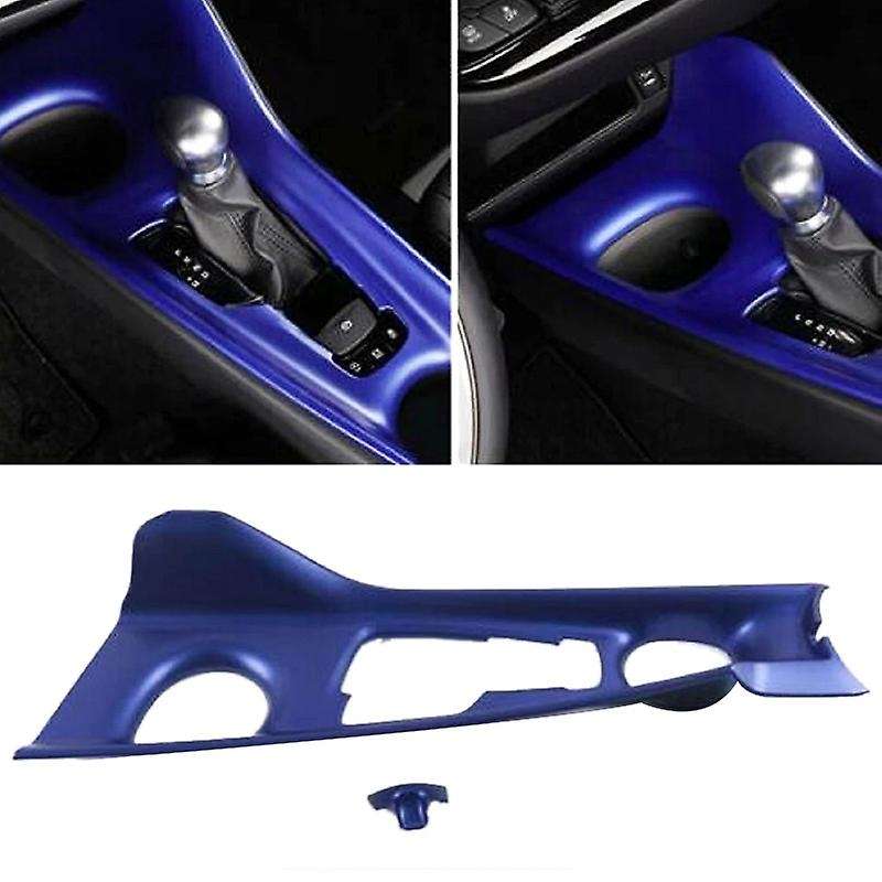 Blue Car Center Console Gear Shift Panel Frame Trim Cover for 2016-2019