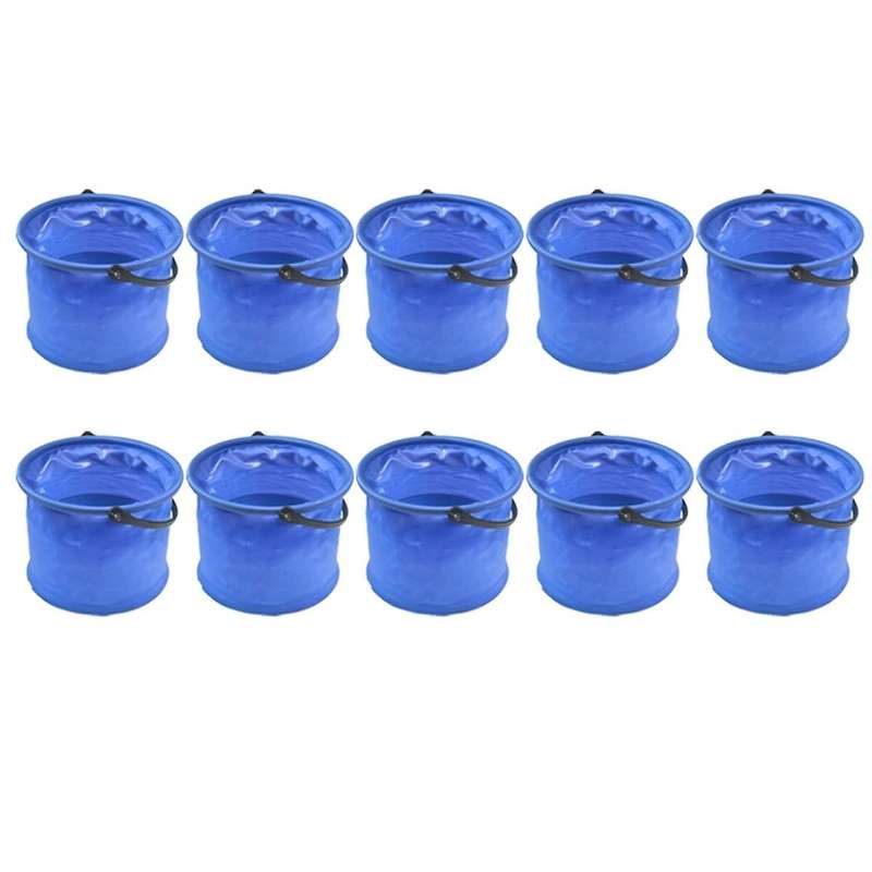 Blue Folding Bucket, Foldable Portable Fishing Bucket, Art Color Bucket, Pen Washer