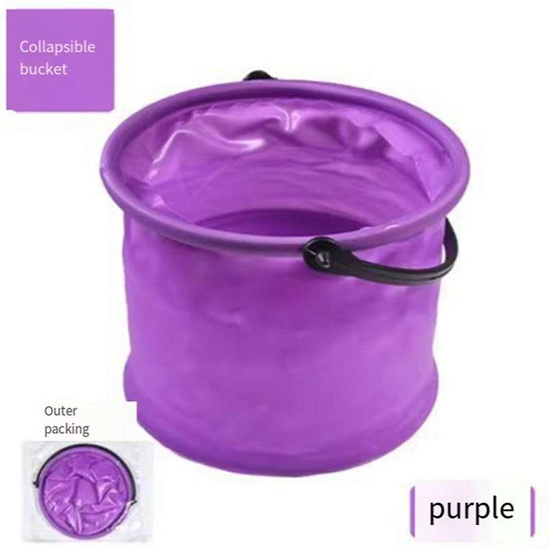 Blue Folding Bucket, Foldable Portable Fishing Bucket, Art Color Bucket, Pen Washer