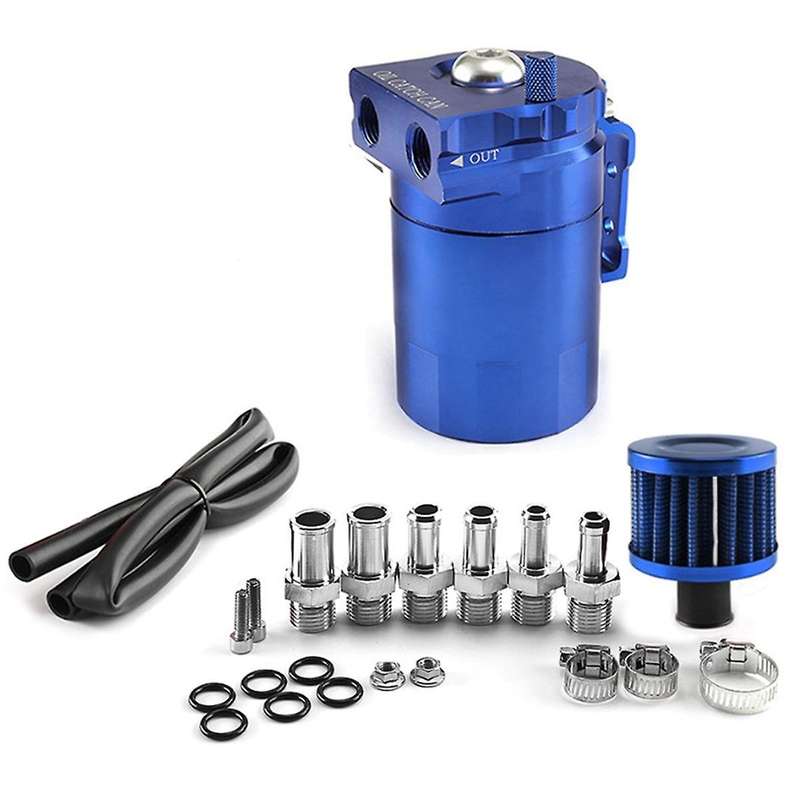 Blue Car Universal 300ML Oil Breathable Can Engine Air Separator with Vent Hole Engine Air Oil Separ