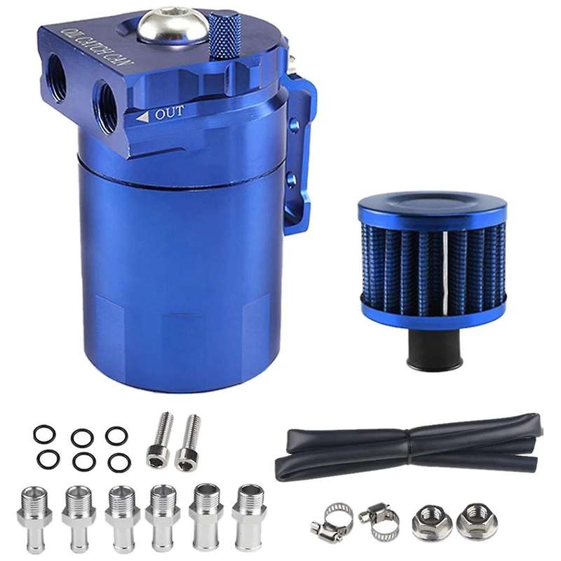Blue Car Universal 300ML Oil Breathable Can Engine Air Separator with Vent Hole Engine Air Oil Separ