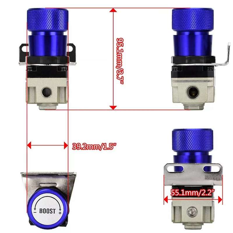 Blue JDM Universal Manual Turbo Boost Controller 1-150 PSI Gauge for SR20DET