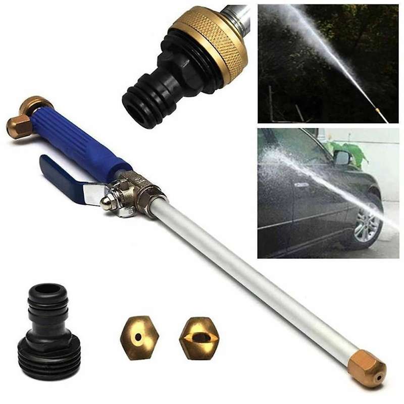 Blue High Pressure Washing Car Wash Water Garden Water Detachable Adjustable Water Flow Long Water
