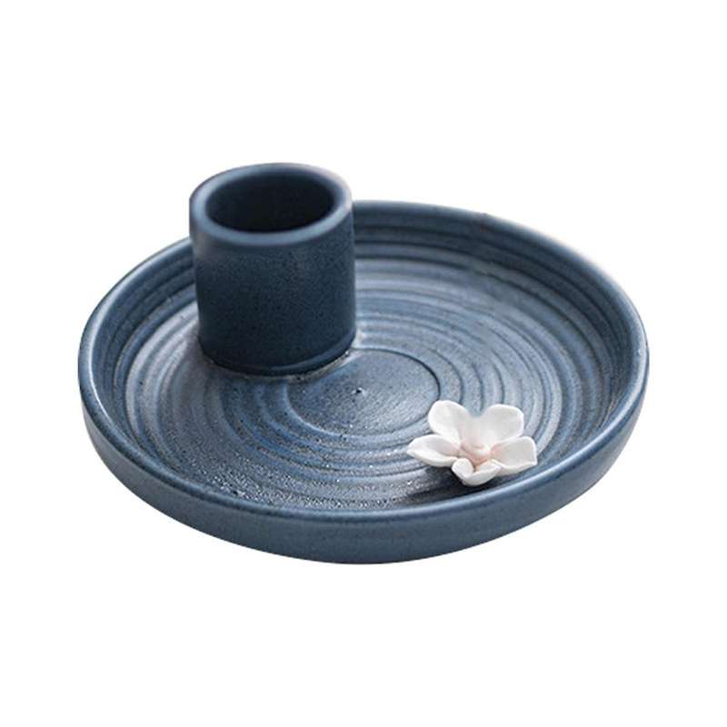 Blue Icense Holder,ceramic Incense Holder,scent Wood Stand, Simple,modern Terracotta Incense Burner