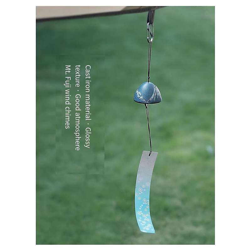 Blue Japanese Wind Chime Southern Cast Iron Rock Wind Chime Beautiful Home Charm Chime