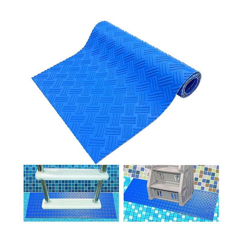 Blue Swimming Pool Ladder Mat Non- Texture Protective Swimming Anti- Mat Ladder Mat