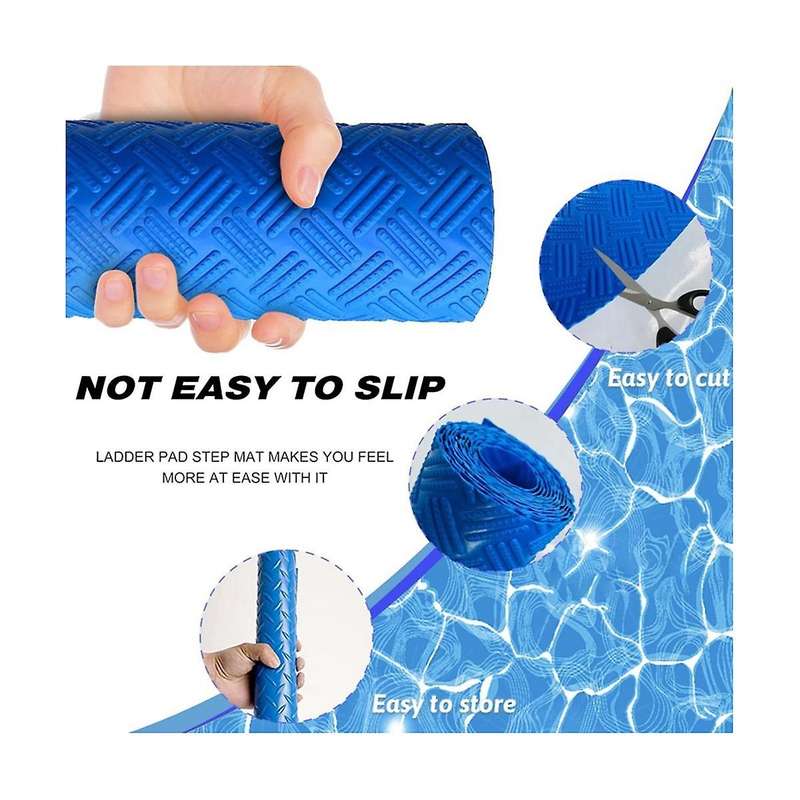 Blue Swimming Pool Ladder Mat Non- Texture Protective Swimming Anti- Mat Ladder Mat