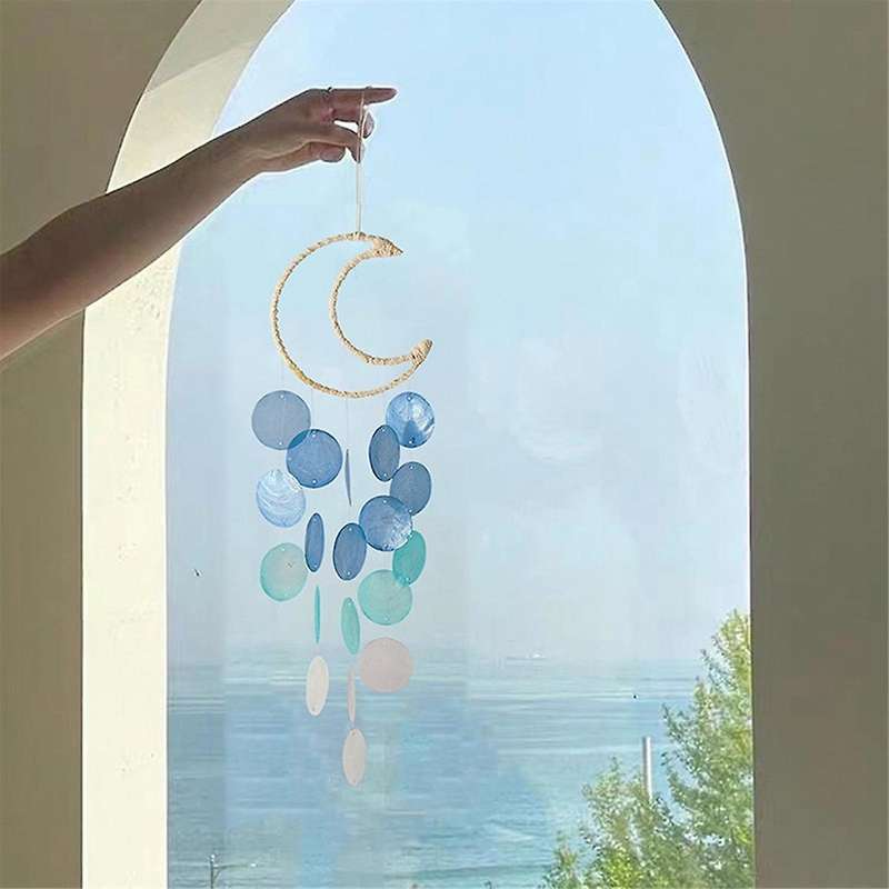 Blue Wind Chime Outdoor Beach Gift Indoor Outdoor Home Moving Garden Decoration