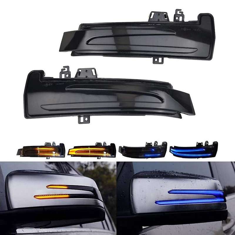 Blue Turn Signal Indicator Dynamic Blinker for - C117 2014-2019 CLA250 CLA45 W221 W212 W204 W176 W24