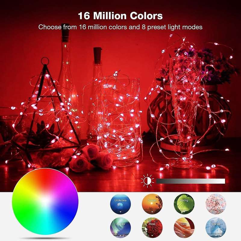 Bluetooth LED String Light 20M App Control Copper Wire String Lamp Waterproof Outdoor Lights Christm