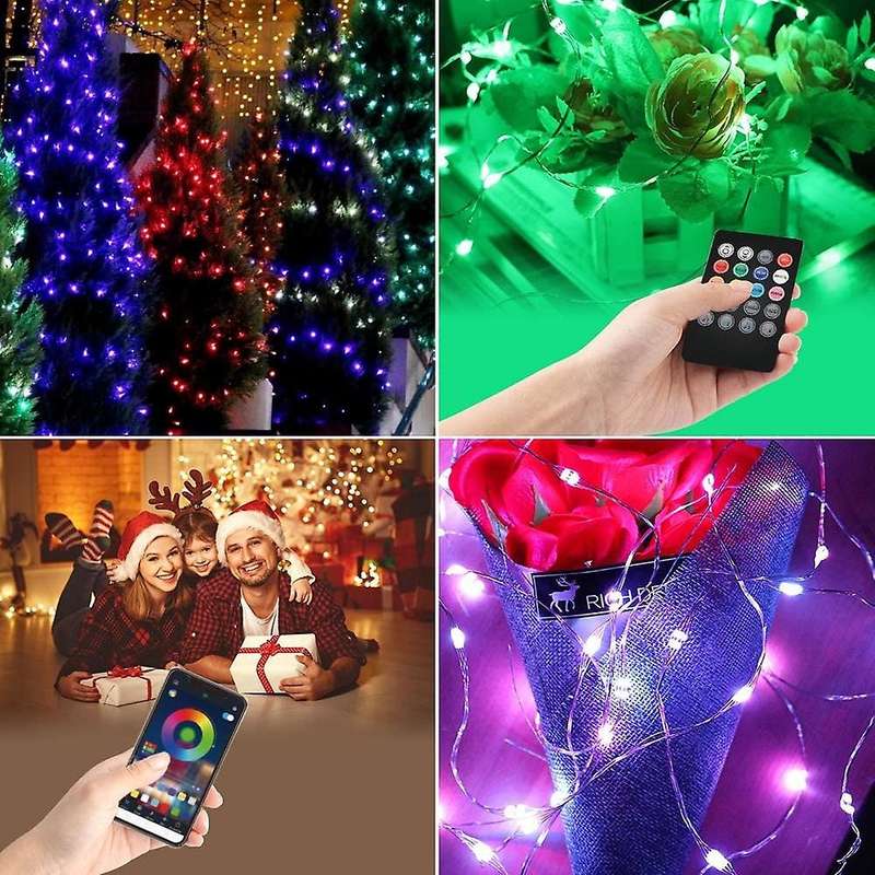 Bluetooth LED String Light 20M App Control Copper Wire String Lamp Waterproof Outdoor Lights Christm