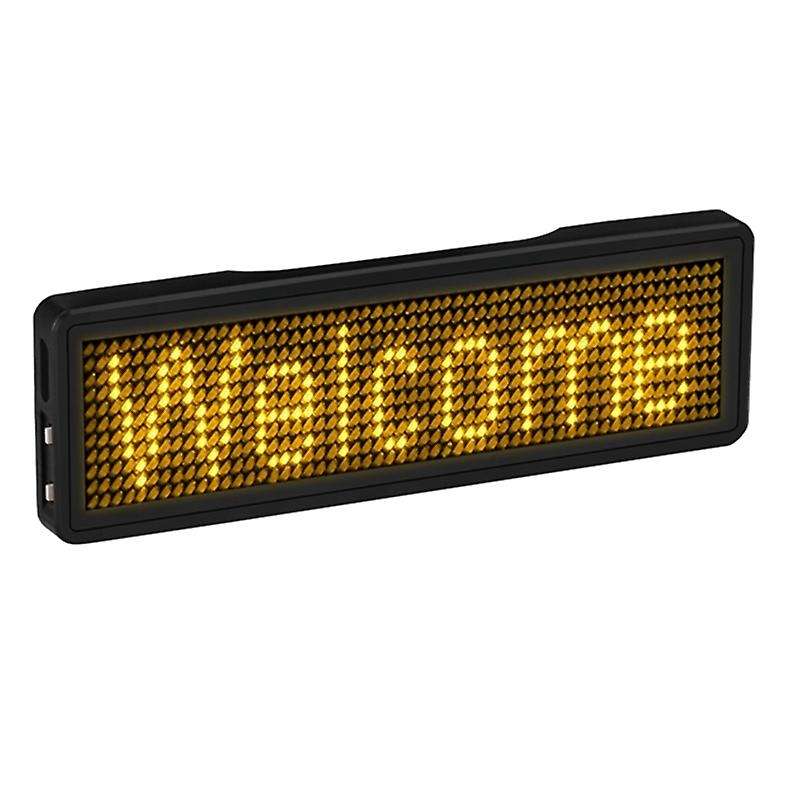 Bluetooth LED Name Badge Rechargeable Light Sign DIY Programmable Scrolling Message Board Display LE