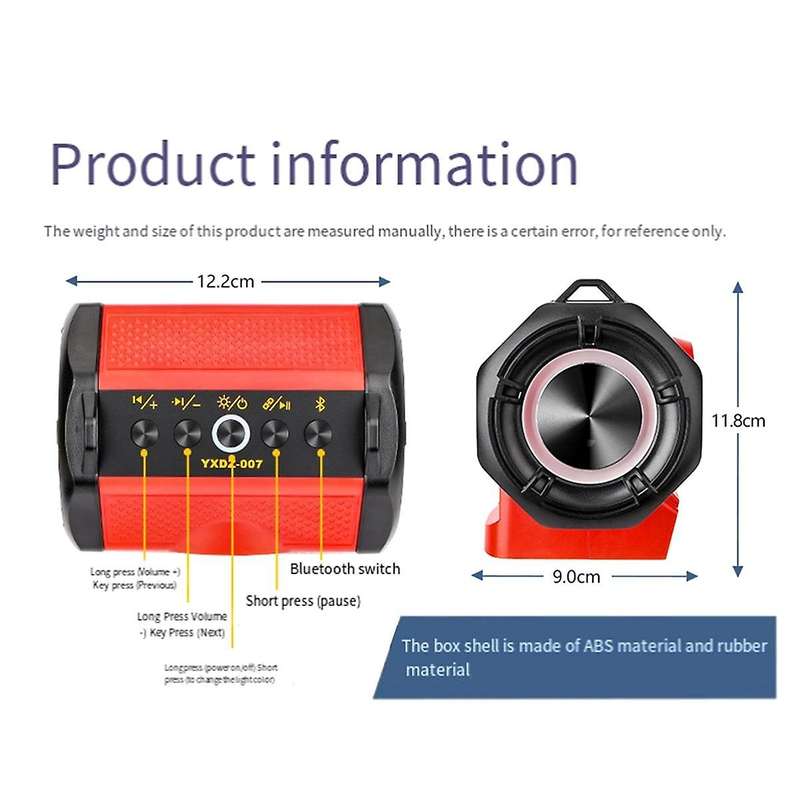 Bluetooth Speaker Camping for 18v-20V Battery(Battery Not Included)