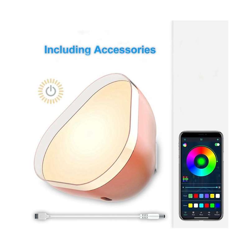 Bluetooth Smart Desk Lamp Bedside Lamp Rgb Music Rhythm Night Light Compatible with Home Night Ligh