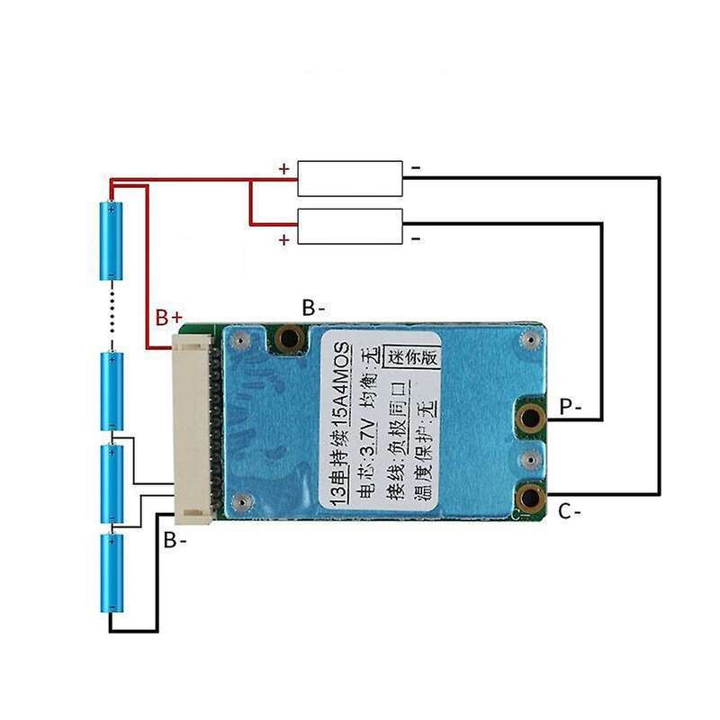 BMS 13S 48V - Lithium Pack Balancer Charge Board Equalizer Common/Separate Port for Escooter(20A)