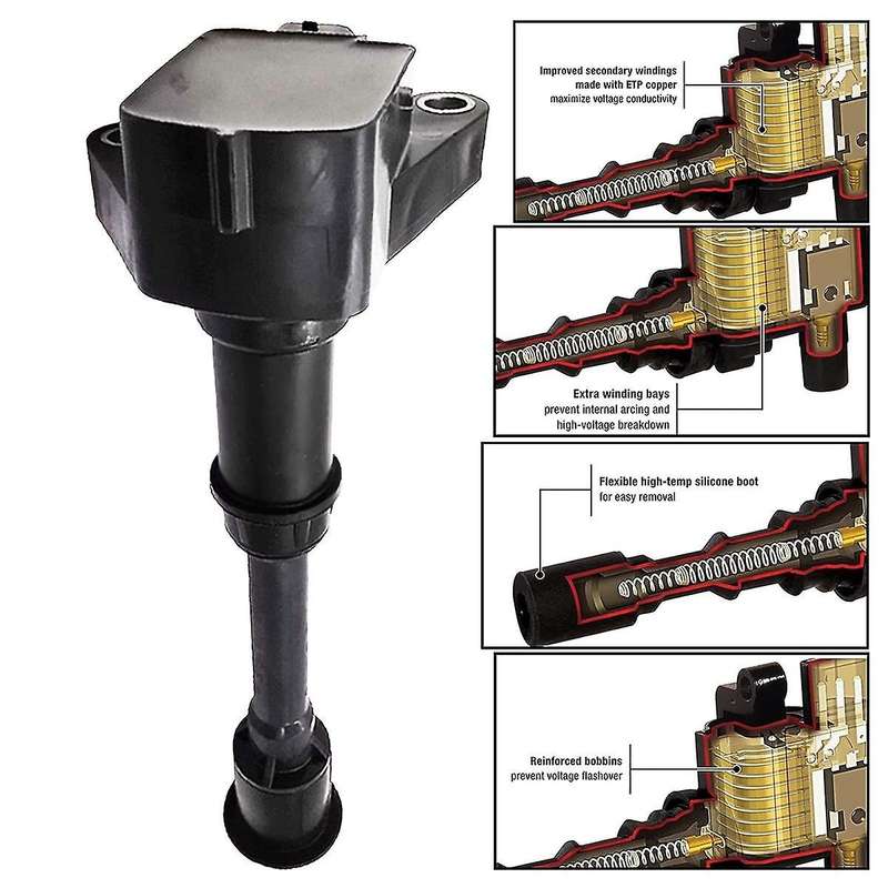 BM5Z-12029-B Ignition Coil High Voltage Pack Spark Plug for Fiesta 1.6L 1.6T