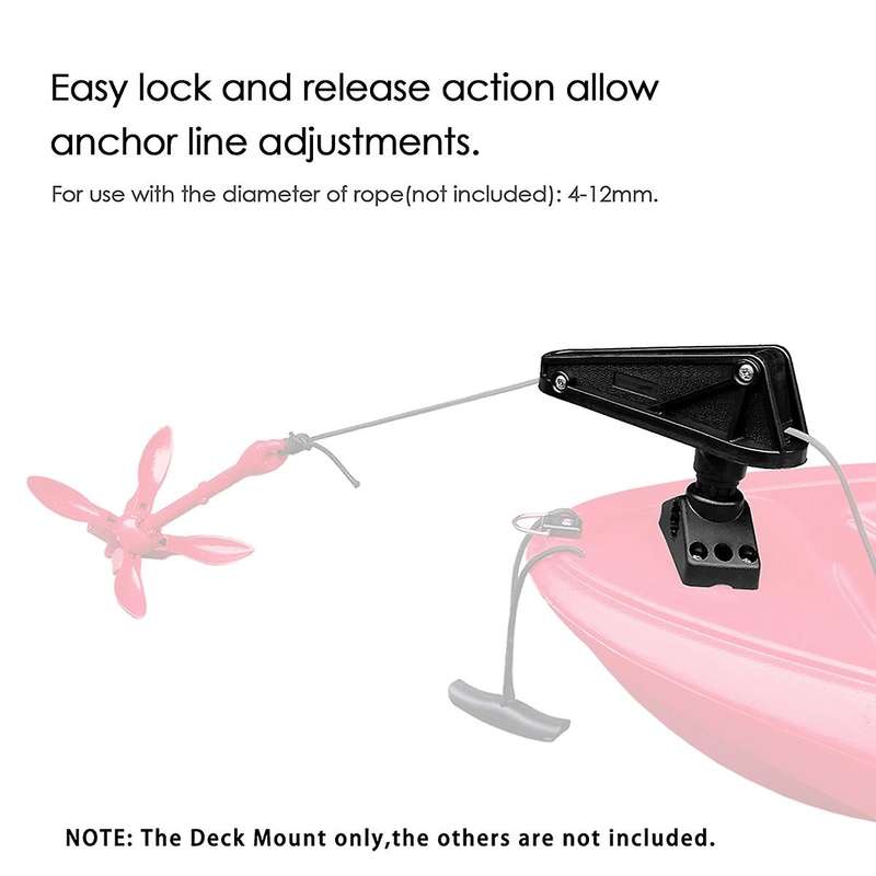 Boat Anchor Reel Lock Control System with Removable Mount 1/2Inch Rope Kayak Pulley Roller Anchor Br