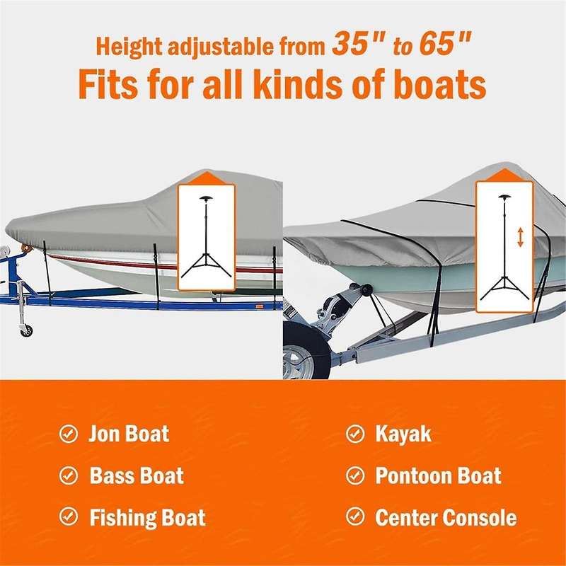 Boat Cover Support Pole,Alloy Support Pole Telescoping Support System,for Jon Boat Pontoon Boat for