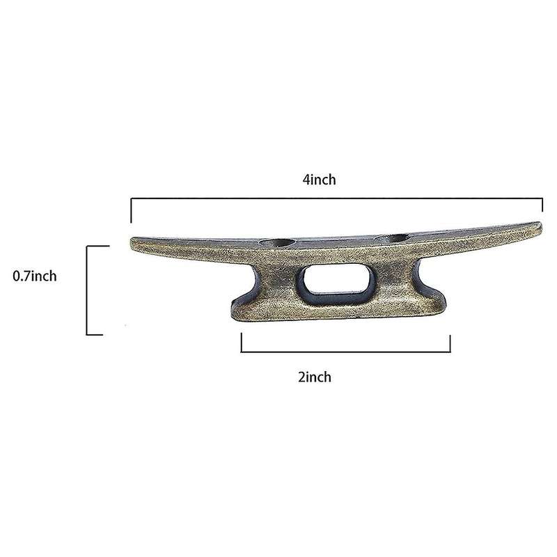 Boat Dock Cleat 4 Inch for Mooring Boat Cast Iron Suitable for Nautical Beach Decor,4Pcs