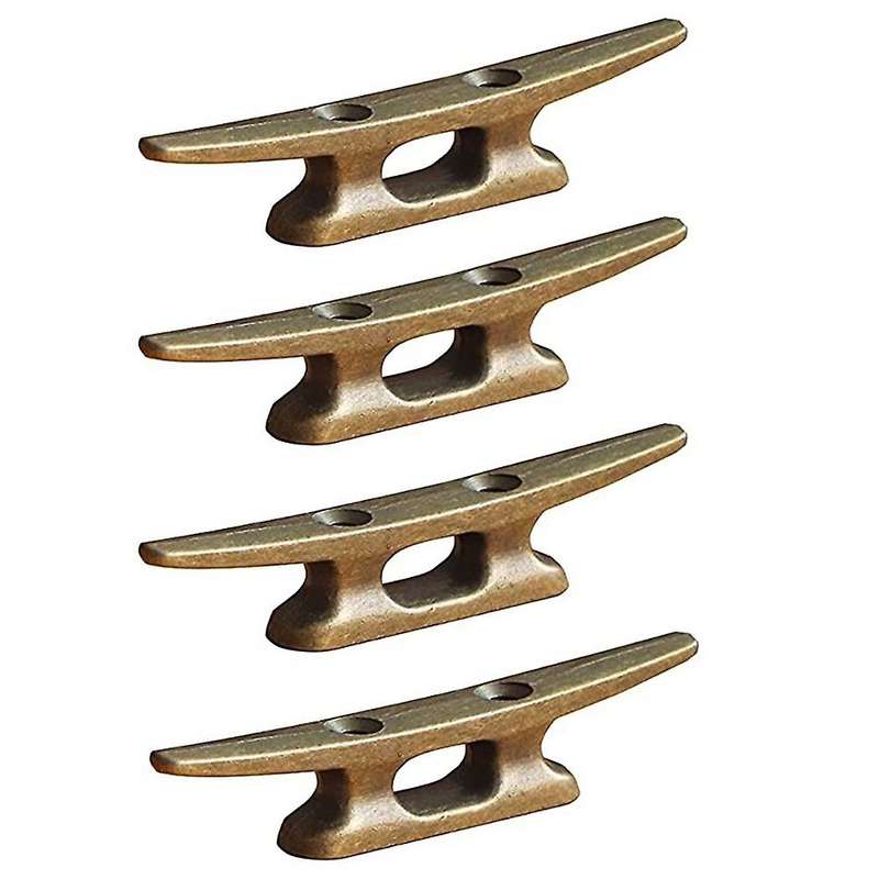 Boat Dock Cleat 4 Inch for Mooring Boat Cast Iron Suitable for Nautical Beach Decor,4Pcs