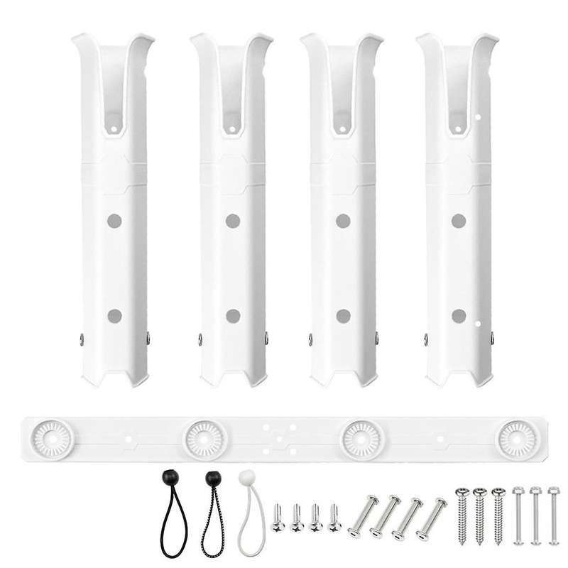 Boat Fishing Rod Rack Holder Portable Spinning Pole Tube Mount Bracket Socket Rack Accessories White