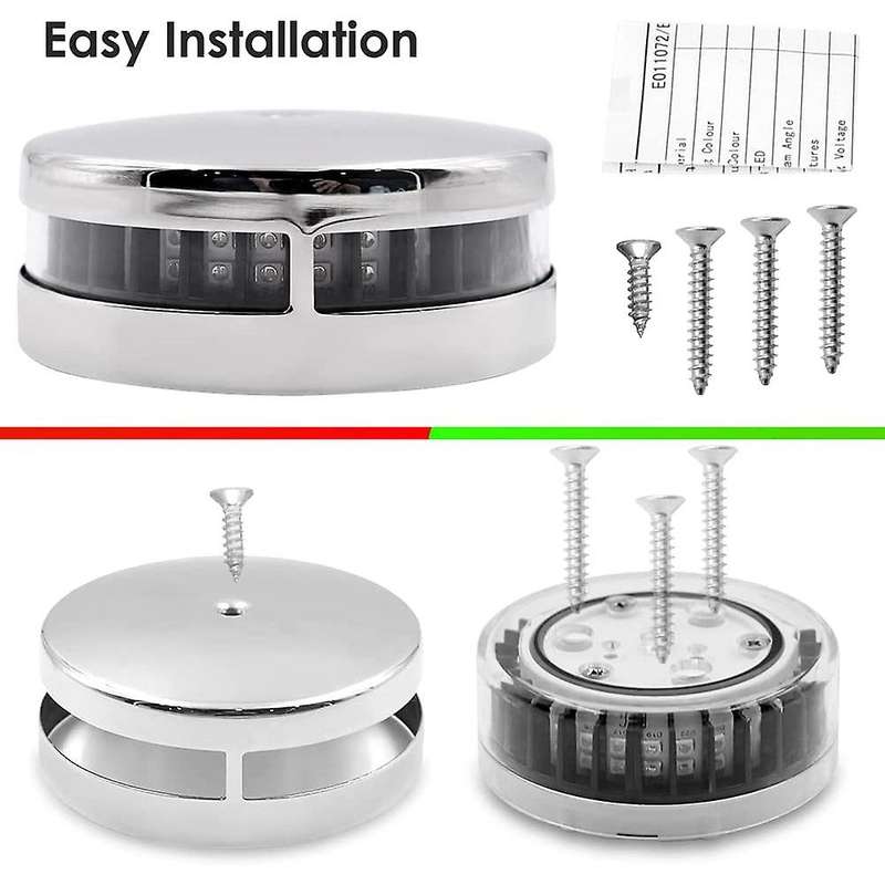 Boat Light Bi-Color Bow Light LED Navigation Lights Red & Green Stainless Steel for Marine Boat Pont