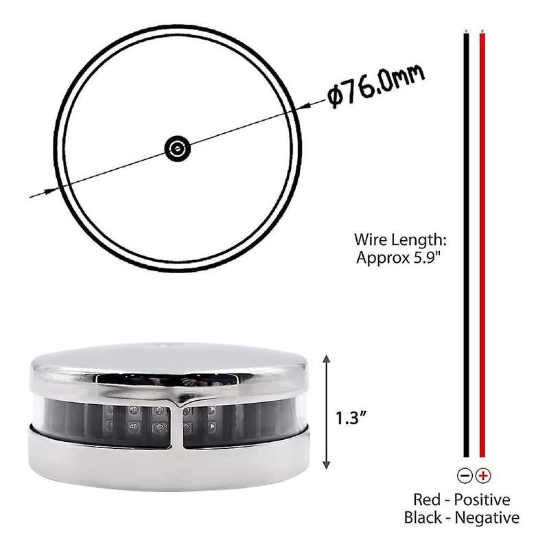 Boat Light Bi-Color Bow Light LED Navigation Lights Red & Green Stainless Steel for Marine Boat Pont