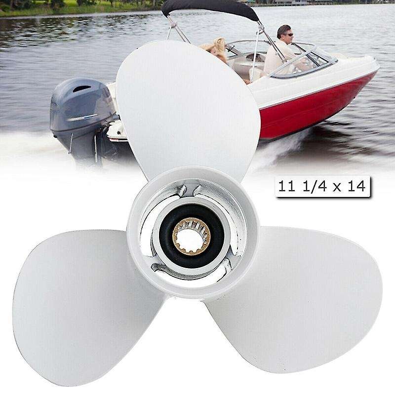 Boat Outboard Propeller for 25-60hp 11 1/4 X 14 Marine Propeller 13 Spline Tooth 663-45958-01-el