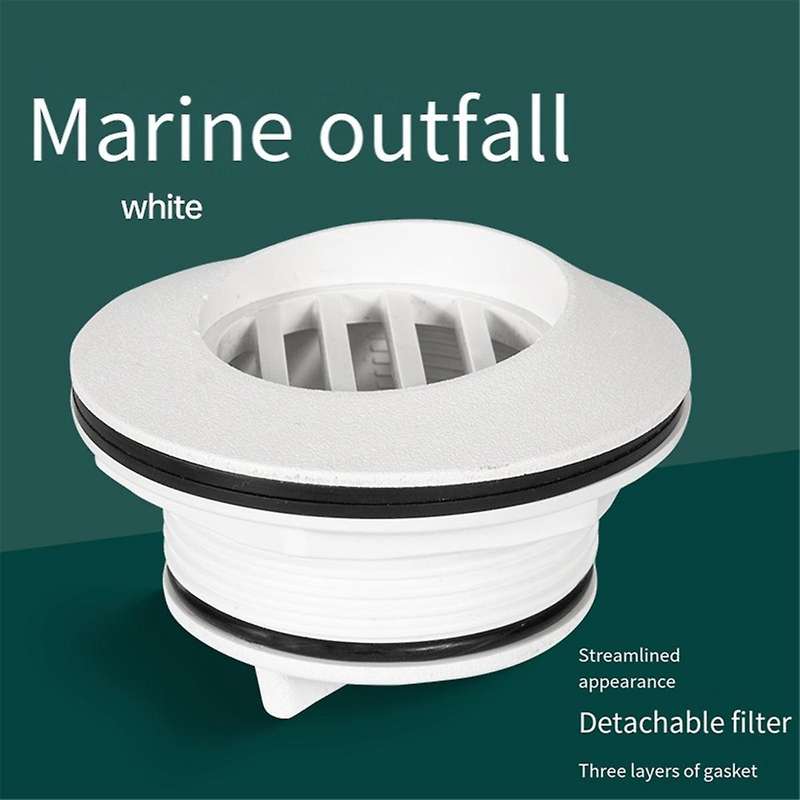 Boat Scupper Valve Outlet Marine Water Drain Plug & Seal Ring for Yacht Speedboat Etc Boat Accessori