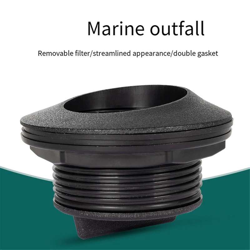 Boat Scupper Valve Outlet Marine Water Drain Plug & Seal Ring for Yacht Speedboat Etc Boat Accessori