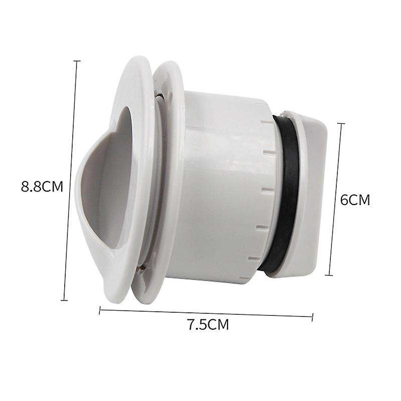 Boat Scupper Valve Outlet Plastic Marine Water Drain Plug & Seal Ring for Yacht Speedboat Etc Boat A