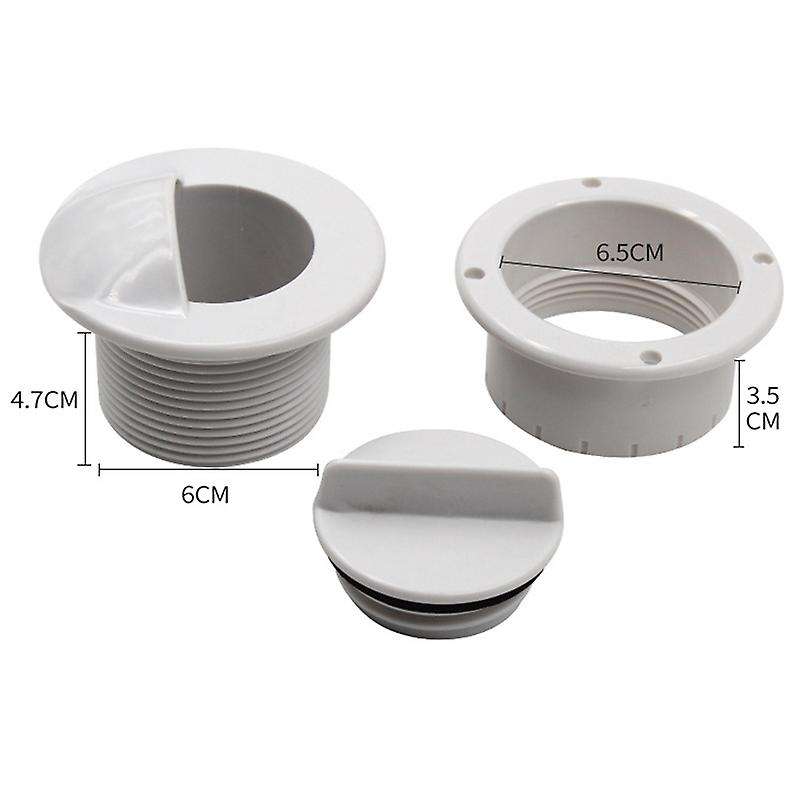 Boat Scupper Valve Outlet Plastic Marine Water Drain Plug & Seal Ring for Yacht Speedboat Etc Boat A