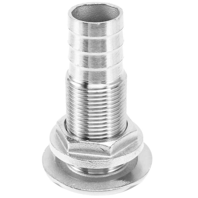 Boat Thru Hull Fitting / Drain 3/4Inch Hose Barb Marine 316 Stainless Steel Polishing Process