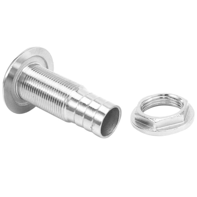 Boat Thru Hull Fitting / Drain 3/4Inch Hose Barb Marine 316 Stainless Steel Polishing Process