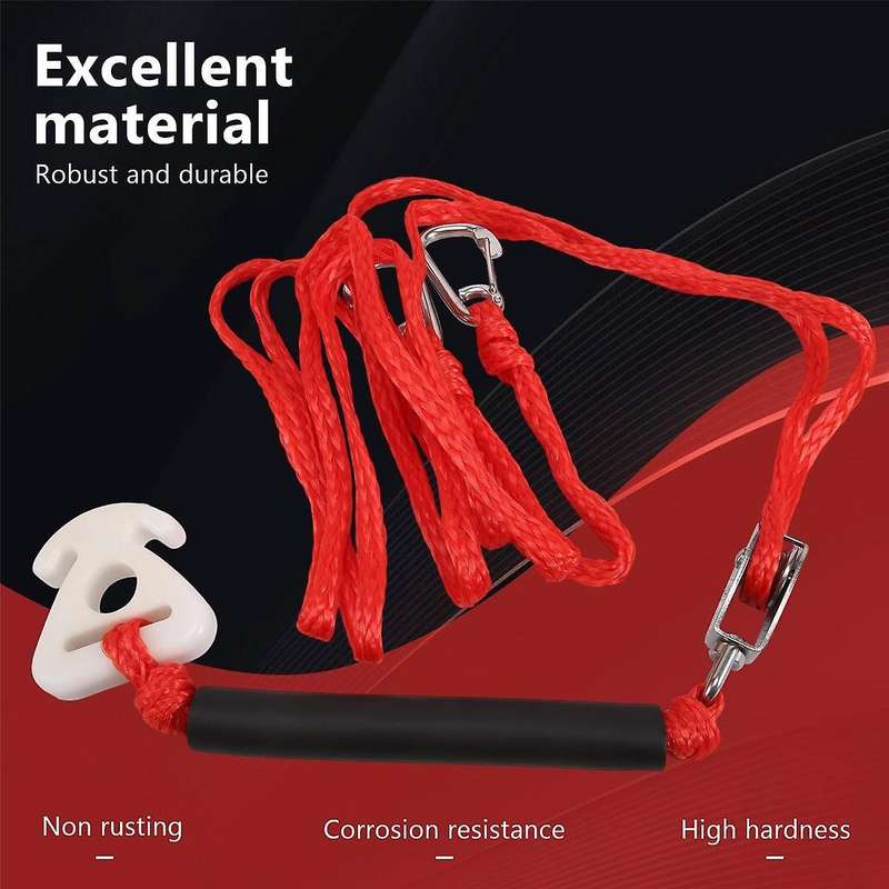Boat Tow Harness Tubing Rope- Heavy Duty Watersports Quick Connector,with Stainless Steel Pulley,for