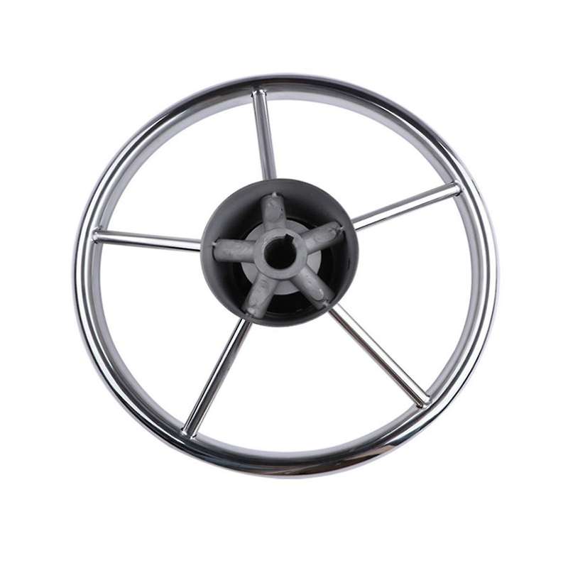 Boat Steering Wheel Stainless Steel 5 Spoke 11inch for Most Marine Yacht Boat Boating Equipment Acc